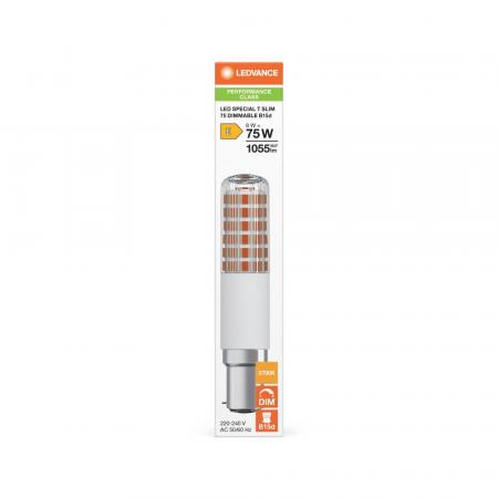 Ledvance B15d  LED T SLIM Dimmbare schlanke LED Lampe 2700K warmweiß 8W wie 75W